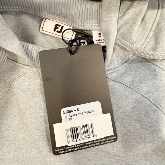 NWT FootJoy Golf Space Dye Hoodie Size Small Grey Stretch - Picture 9 of 10